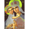 Канва с нанесенным рисунком Мария с младенцем Набор для вышивки бисером Вышиваем бисером
