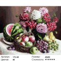 Количество цветов и сложность Георгины и фрукты Раскраска картина по номерам акриловыми красками на холсте Белоснежка