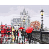 Дождливый Лондон Раскраска картина по номерам акриловыми красками на холсте 