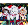 Рождественские котята Раскраска картина по номерам акриловыми красками Color Kit
