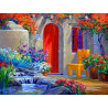 Уютный дворик Раскраска картина по номерам акриловыми красками Color Kit