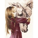 Девочка с лошадью Набор для вышивания Золотое Руно