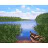 Тихое озеро Раскраска картина по номерам акриловыми красками на холсте