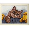 Готовая картина Деревенский кот Алмазная вышивка (мозаика) Гранни