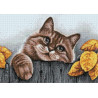 Раскладка Деревенский кот Алмазная вышивка (мозаика) Гранни