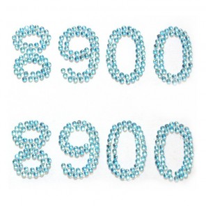 8900 голубые Набор самоклеющихся страз Glorex