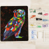 Брилиантовая сова Алмазная вышивка мозаика с глиттером на картоне