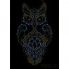 Королевская сова Алмазная вышивка мозаика с глиттером на картоне