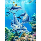 Дельфин Алмазная мозаика на подрамнике