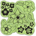 Цветы (5 шт) Набор резиновых штампов для скрапбукинга, кардмейкинга Inkadinkado