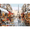 Романтика Парижа Раскраска картина по номерам на холсте