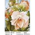 Роза Раскраска ( картина ) по номерам на холсте Белоснежка