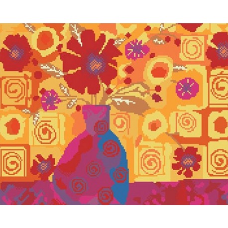 Оранжевая композиция Алмазная вышивка (мозаика) Molly
