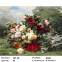 Розы и ягодная корзина Раскраска картина по номерам на холсте Белоснежка
