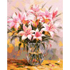 Розовые лилии Раскраска по номерам на холсте Menglei