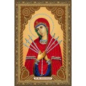 Пресвятая Богородица Семистрельная Алмазная частичная мозаика на подрамнике Color Kit