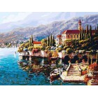 Итальянский берег Раскраска картина по номерам на холсте