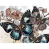 Бабочки и орхидеи Раскраска - открытка по номерам с декором Color Kit