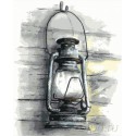 Керосиновая лампа Раскраска картина по номерам на холсте Menglei