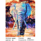 Количество цветов и сложность Яркий слон Картина по номерам на дереве Dali