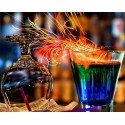 Огненные коктейли Алмазная картина-раскраска Color Kit