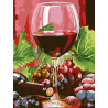 Бокал молодого вина Раскраска картина по номерам на холсте