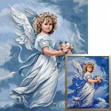 Ангел с цветами Алмазная вышивка мозаика Гранни