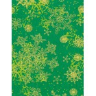 Снежинки на зеленом Бумага для декопатча Decopatch