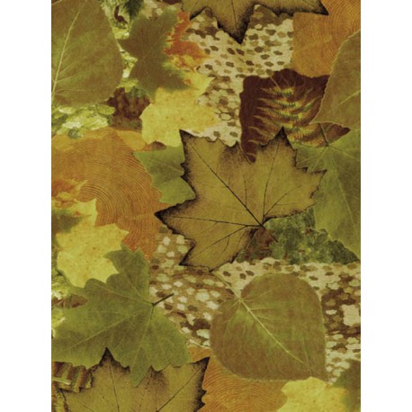 Осень листья коричнево-зеленые Бумага для декопатча Decopatch