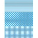 Полоска/ Горох/ Клетка голубой Бумага для декопатча Decopatch