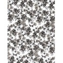 Цветочки черно-белые Бумага для декопатча Decopatch