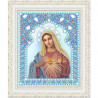Пример оформления в рамке Непорочное сердце Марии Канва с рисунком для вышивки бисером Конек 7103