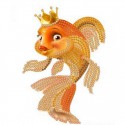 Золотая рыбка Канва с рисунком для вышивки бисером Конек