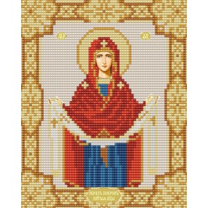 Покров Пресвятой Богородицы Канва с рисунком для вышивки бисером Конек