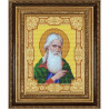 Пример оформления в рамке Святой Алексий Канва с рисунком для вышивки бисером Конек 9156
