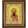 Пример оформления в рамке Святой Василий Канва с рисунком для вышивки бисером Конек 9157