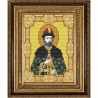 Пример оформления в рамке Святой Олег Канва с рисунком для вышивки бисером Конек 9163