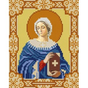 Пример оформления в рамке Святая Анастасия Канва с рисунком для вышивки бисером Конек 9167