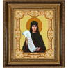 Пример оформления в рамке Святая Полина Канва с рисунком для вышивки бисером Конек 9168