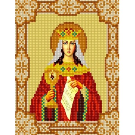 Святая Варвара Канва с рисунком для вышивки бисером Конек