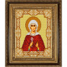 Пример оформления в рамке Святая Лидия Канва с рисунком для вышивки бисером Конек 9189