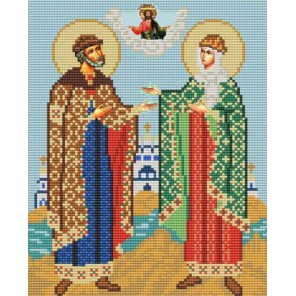 Святые Петр и Феврония Канва с рисунком для вышивки бисером Конек