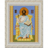 Пример оформления в рамке Господь Вседержитель на престоле Канва с рисунком для вышивки бисером Конек 9228