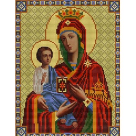 Богородица Троеручица Канва с рисунком для вышивки бисером Конек