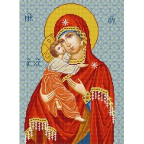 Богородица Владимирская Канва с рисунком для вышивки бисером Конек