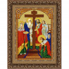 Пример оформления в рамке Воздвижение креста Господня Канва с рисунком для вышивки бисером Конек 9252