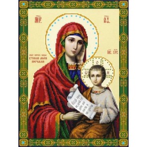 Богородица Утоли Мои Печали Канва с рисунком для вышивки бисером Конек
