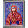 Пример оформления в рамке Богородица Семистрельная Канва с рисунком для вышивки бисером Конек 9255