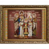 Пример оформления в рамке Царская семья Канва с рисунком для вышивки бисером Конек 9260
