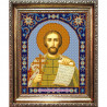Пример оформления в рамке Святой Александр Невский Канва с рисунком для вышивки бисером Конек 9306